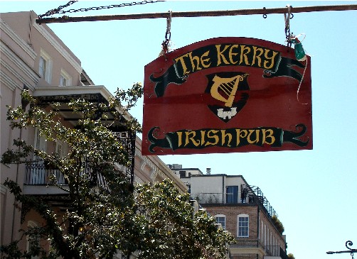 Kerry Irish Pub on Decatur Street in the French Quarter.