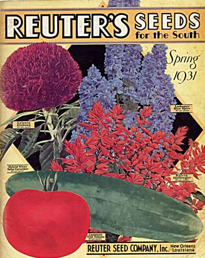 A colorful 1931 seed catalogue from the Reuter Seed Company (named for its German founders).